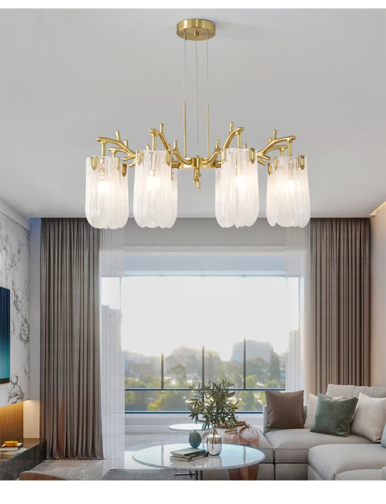 Luxury Villa Living Room Crystal Chandelier Home Indoor Lighting Decor Ceiling Chandelier Bedroom Study Crystal Light