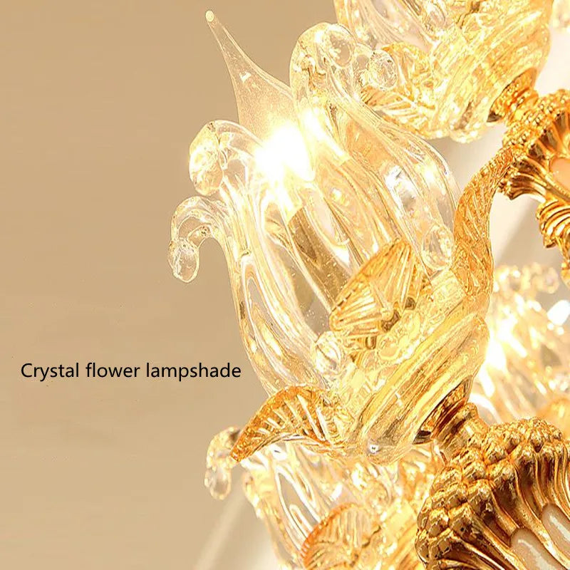 Indoor Lighting European Crystal Chandelier Atmosphere Modern Villa Duplex Building Dining Room Candle Lamp