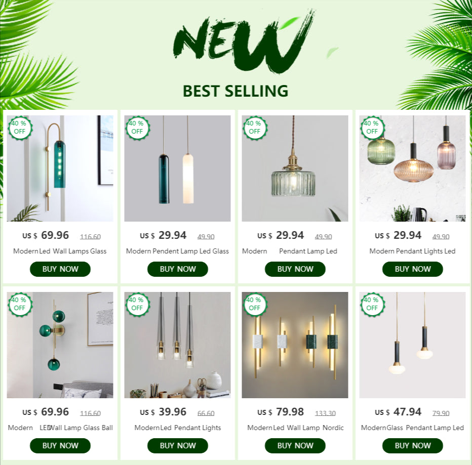 Modern Pendant Lamp LED Glass Nordic Hanging Lighting Fixtures Suspension  Creative Living Bedside Bedroom Indoor Chandeliers