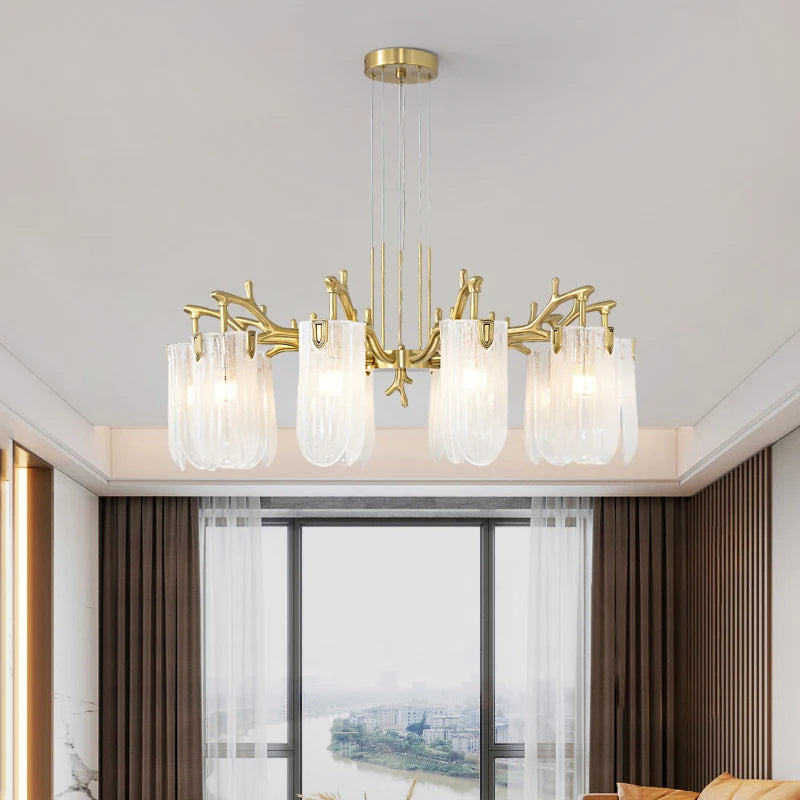 Luxury Villa Living Room Crystal Chandelier Home Indoor Lighting Decor Ceiling Chandelier Bedroom Study Crystal Light