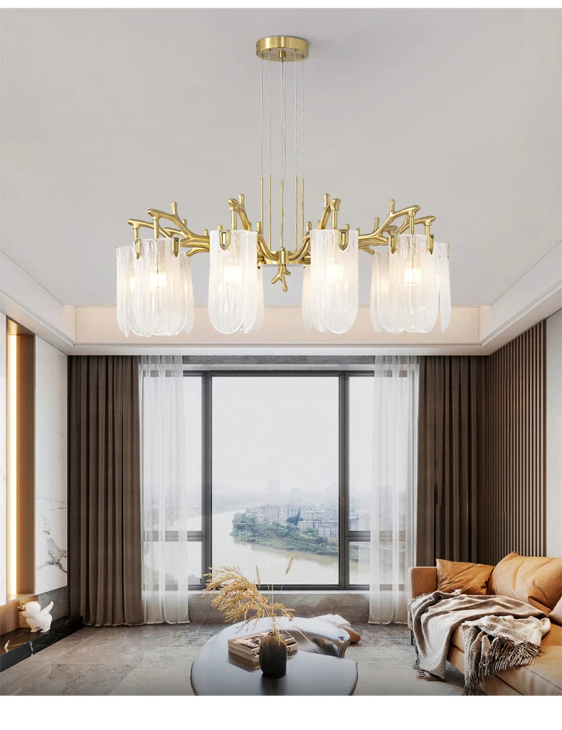 Luxury Villa Living Room Crystal Chandelier Home Indoor Lighting Decor Ceiling Chandelier Bedroom Study Crystal Light