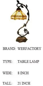 Yellow Hexagon Stained Glass Torchiere Floor Lamp - 66in Tall Corner Accent Light for Living Room and Bedroom Handcrafted Collectible Decor