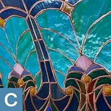 Antique Style Tall Standing Stained Glass Reading Floor Lamp - Luxurious Handcrafted Lighting for Cozy Spaces