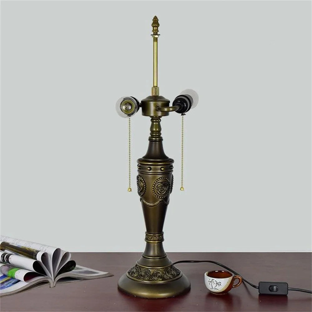 Tiffany Stained Glass Castle Lamp - Mediterranean Style Nightstand  Desk Light