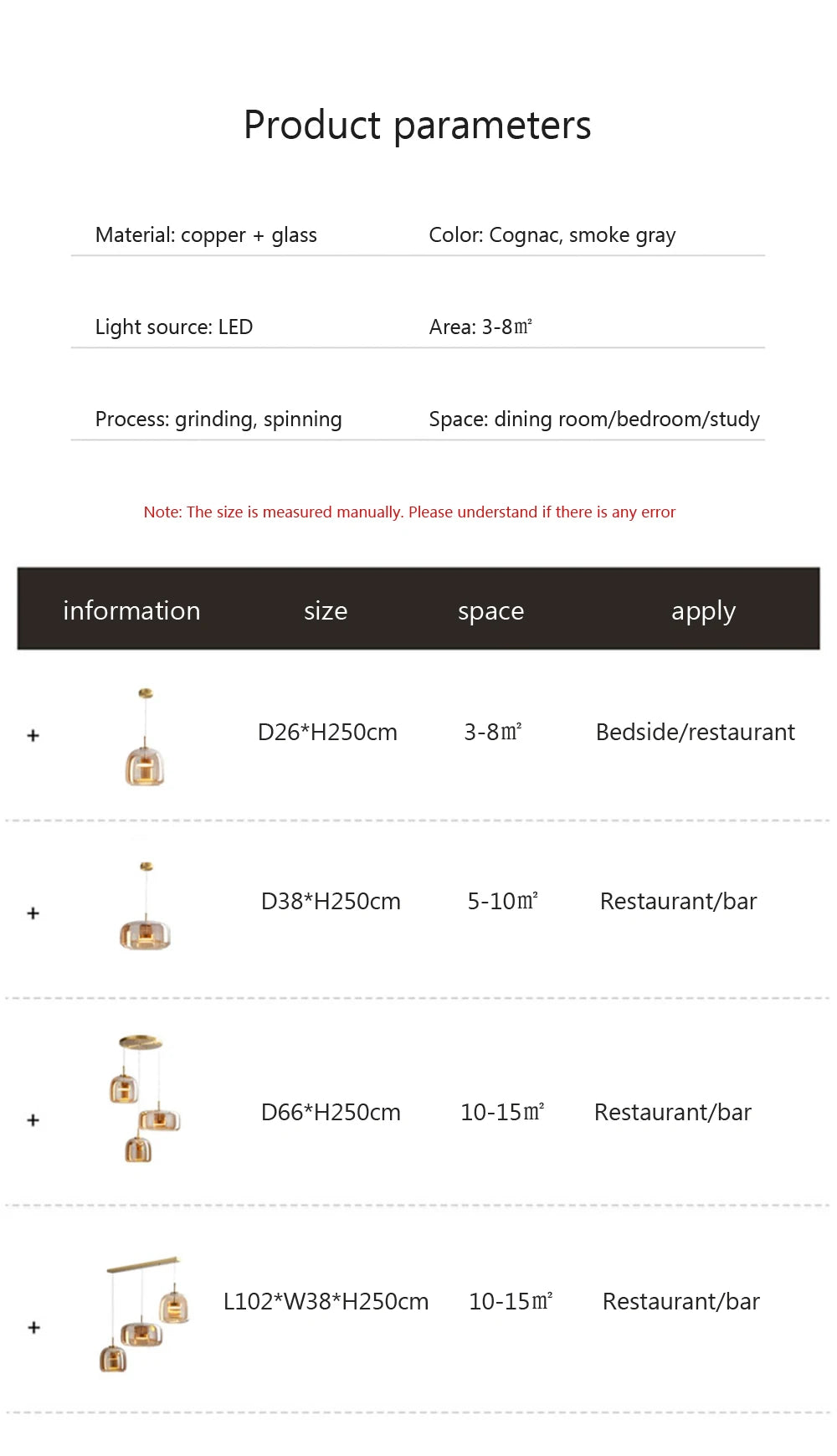 Modern Glass Pendant Light Luxury Chandelier Deco Nordic LED Hanging Light Fixtures Bedroom Modern Luminaire Suspension Lamp