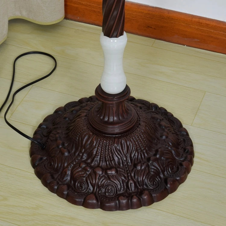 Tiffany Style Stained Glass Floor Lamp  Antique Blue Pole Lamp for Living Room Bedroom Home Office Decor