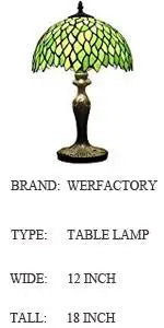 Green Wisteria Stained Glass Floor Lamp - 66 Corner Torch with 12 Shade Elegant Lighting