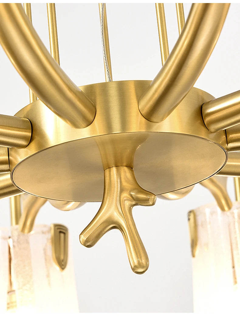 Luxury Villa Living Room Crystal Chandelier Home Indoor Lighting Decor Ceiling Chandelier Bedroom Study Crystal Light