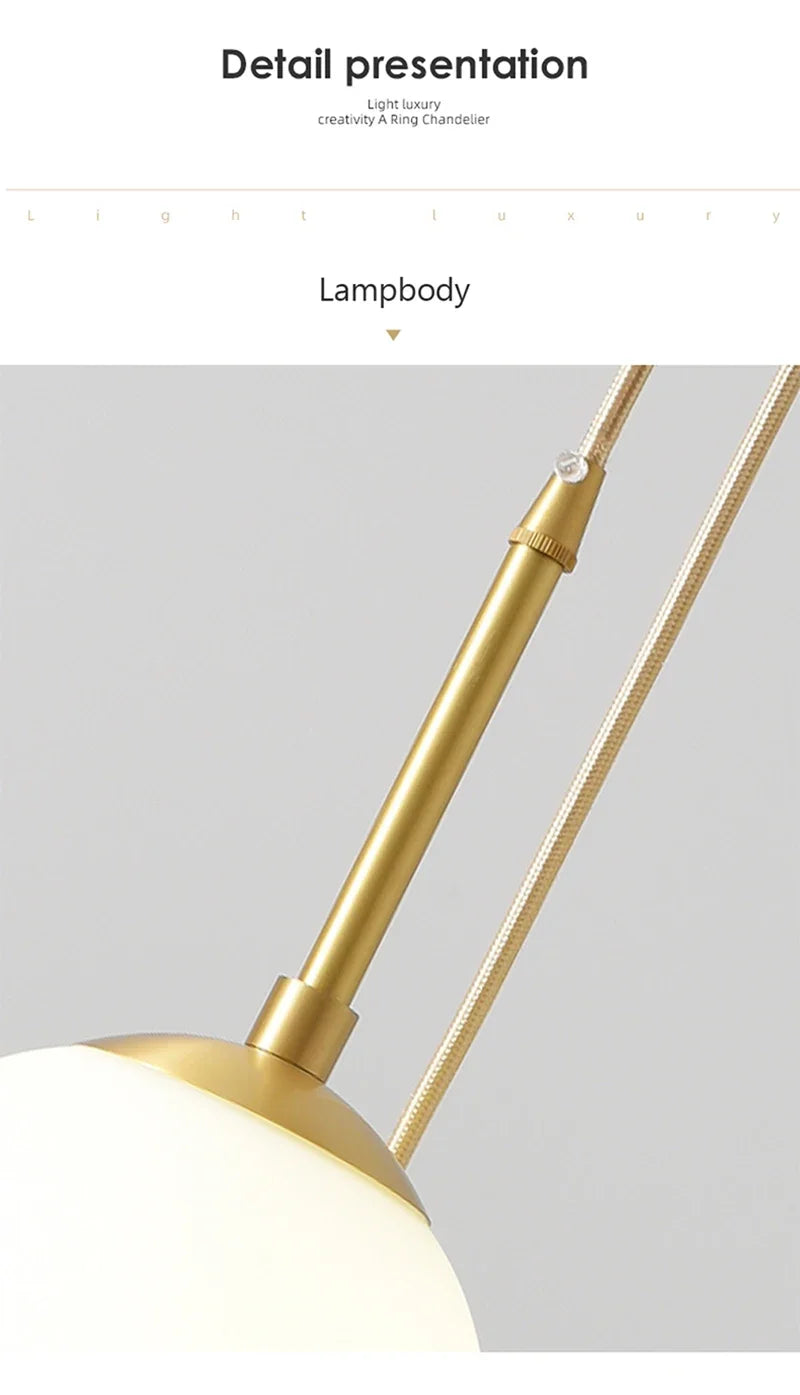 Modern Glass Ball LED Pendant Lamp for Dining Room Hotel Lobby and Stairs - Elegant Chandelier Hanging Light