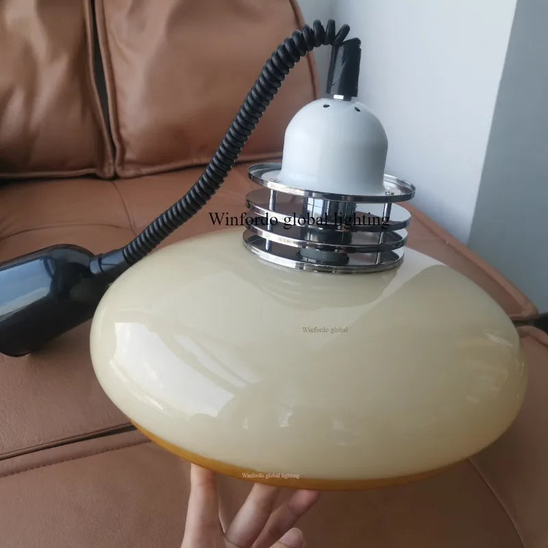 Bauhaus Glass Pendant Light LED Medieval Retro Retractable Chandeliers Restaurant Bar Bedroom Study Pendant Hanging Lamp Lustre