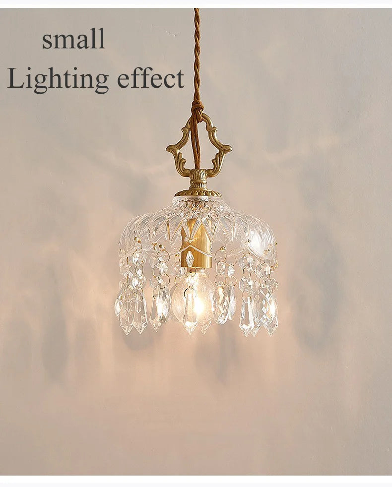 Modern LED Pendant Light Crystal Chandeliers Bedroom Luxury Glass Lamp for Home Decor Suspension Hanging Lights Fixtures
