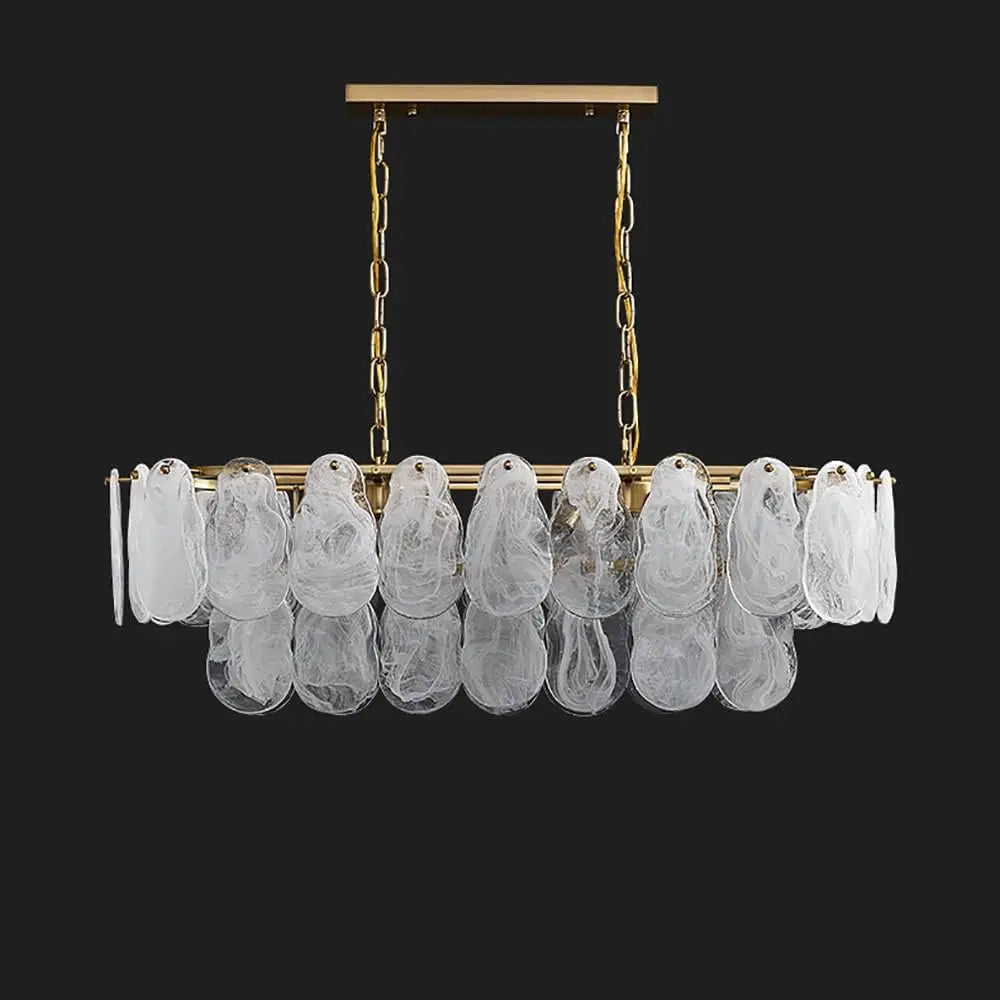 Crystal Luxury Pendant Lamp Glass Metal LED Chandeliers for Living Room and Dining Room Decoration Hanging Ceiling Light Fixture