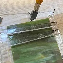 Industrial Blackish Bronze Floor Lamp with Handcrafted Amber Brown Stained Glass Shade - 70in Tall Elegant Tiffany Style Lighting for Home Decor