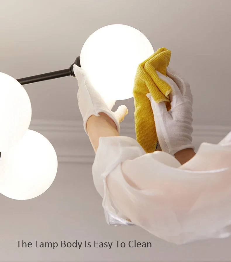 Modern Glass LED Chandelier Lighting Ceiling Chandeliers Light for Dining Living Room Bedroom Kitchen Indoor Lustre Fixture Lamp