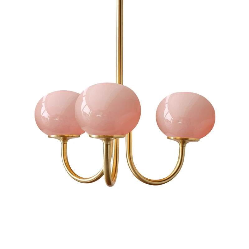 Pink Glass Balls Chandelier Elegance Design for Home and Commercial Space