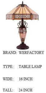 Yellow Hexagon Stained Glass Torchiere Floor Lamp - 66in Tall Corner Accent Light for Living Room and Bedroom Handcrafted Collectible Decor