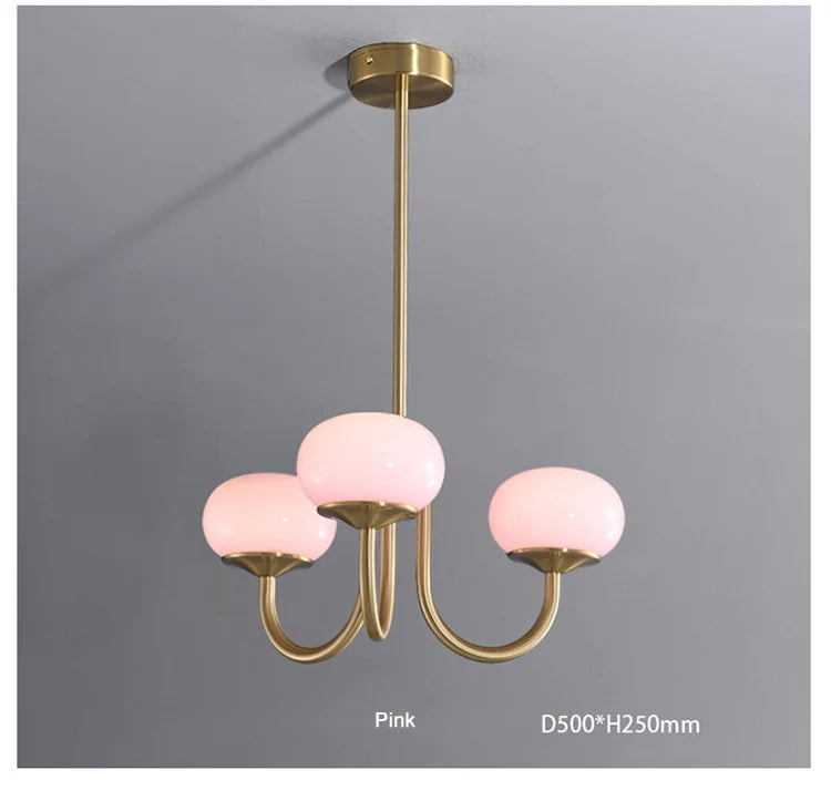 Pink Glass Balls Chandelier Elegance Design for Home and Commercial Space