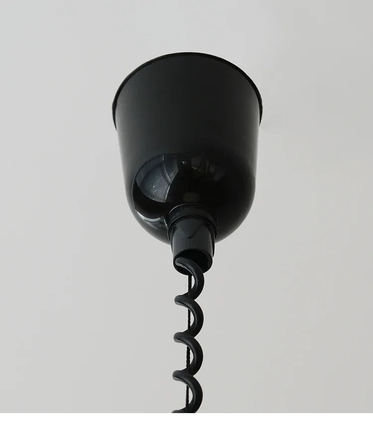 Bauhaus Glass Pendant Light LED Medieval Retro Retractable Chandeliers Restaurant Bar Bedroom Study Pendant Hanging Lamp Lustre