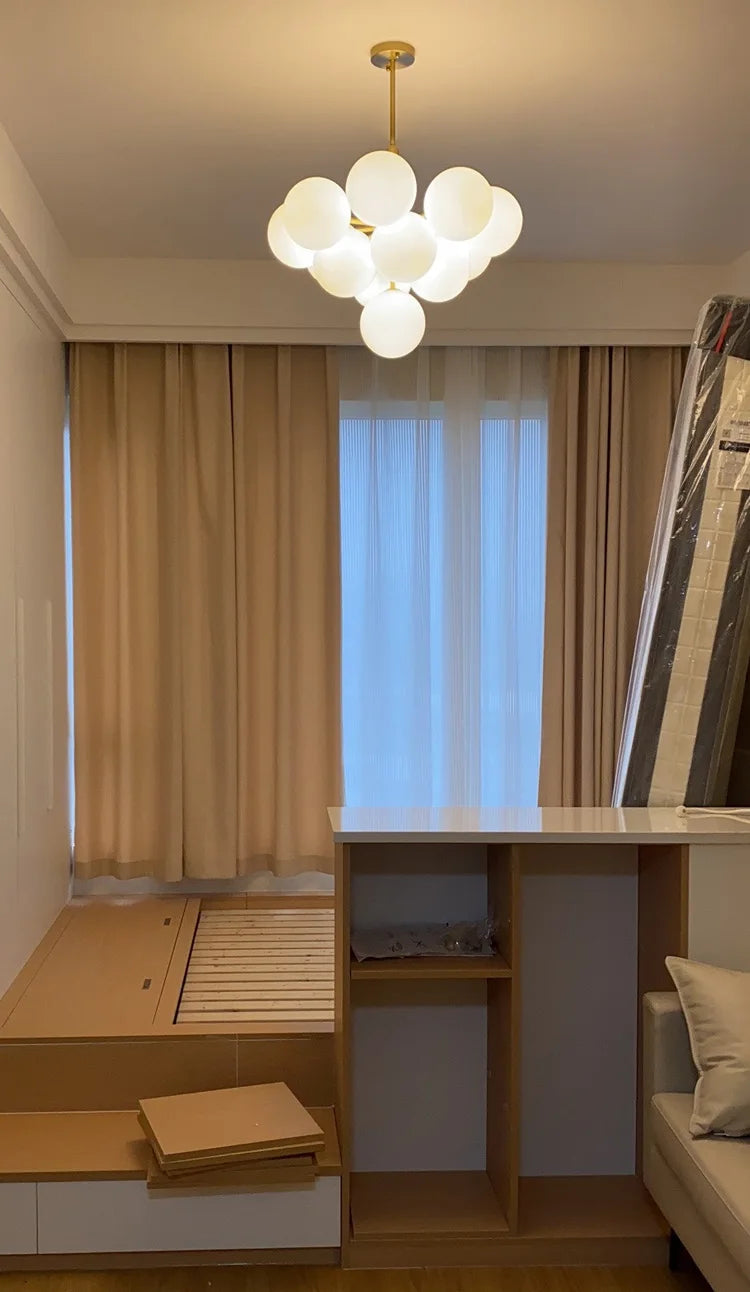 Luxury Glass Chandelier Lighting for Living Room Decor Dining Table Pendant Lights Indoor Restaurant Apartment Hanging Lamp