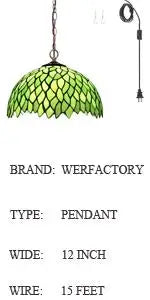 Green Wisteria Stained Glass Floor Lamp - 66 Corner Torch with 12 Shade Elegant Lighting