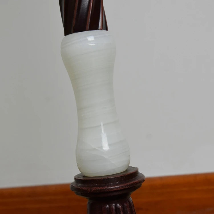 Tiffany Style Stained Glass Floor Lamp  Antique Blue Pole Lamp for Living Room Bedroom Home Office Decor