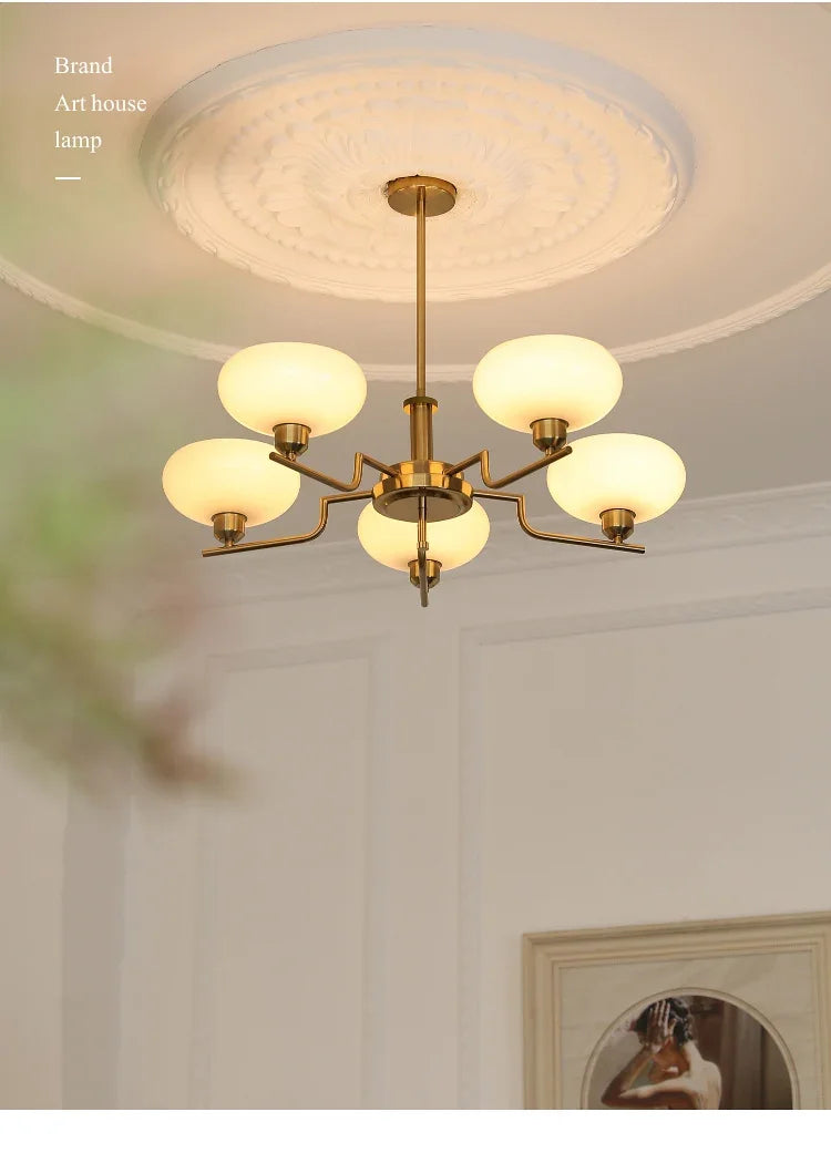 French Bauhaus Medieval Ceiling Lamp Creative Bedroom Chandelier for Study Room and Living Room Designer Retro Lamp