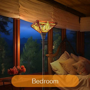 Industrial Blackish Bronze Floor Lamp with Handcrafted Amber Brown Stained Glass Shade - 70in Tall Elegant Tiffany Style Lighting for Home Decor