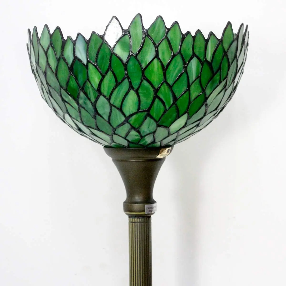 Green Wisteria Stained Glass Floor Lamp - 66 Corner Torch with 12 Shade Elegant Lighting