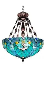 Antique Style Tall Standing Stained Glass Reading Floor Lamp - Luxurious Handcrafted Lighting for Cozy Spaces