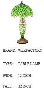 Green Wisteria Stained Glass Floor Lamp - 66 Corner Torch with 12 Shade Elegant Lighting