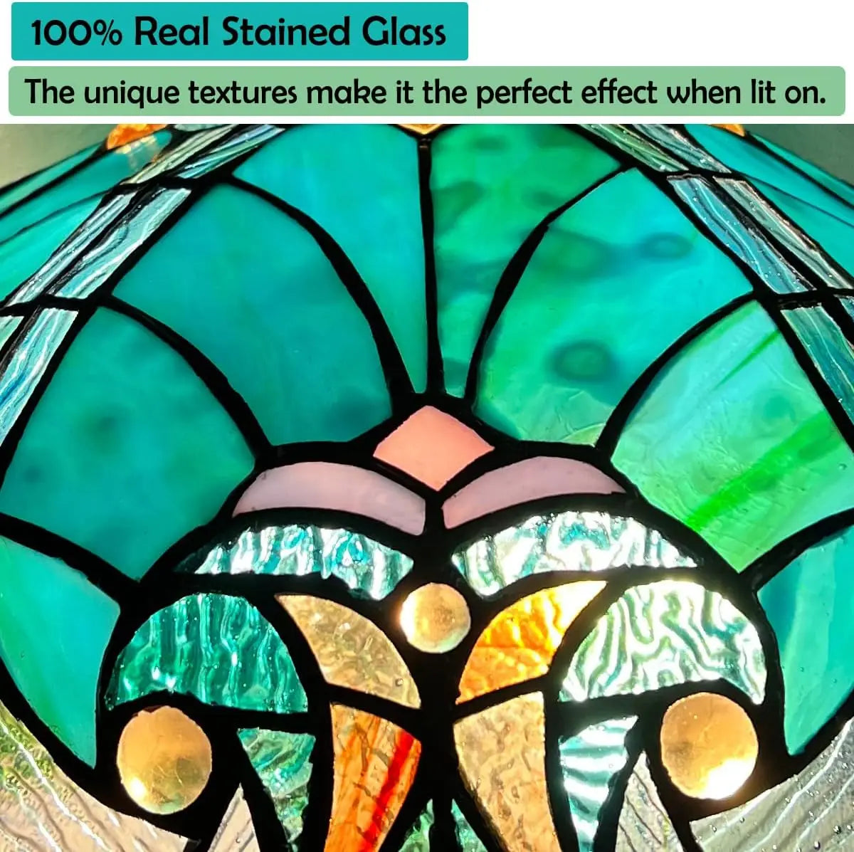 Antique Style Tall Standing Stained Glass Reading Floor Lamp - Luxurious Handcrafted Lighting for Cozy Spaces