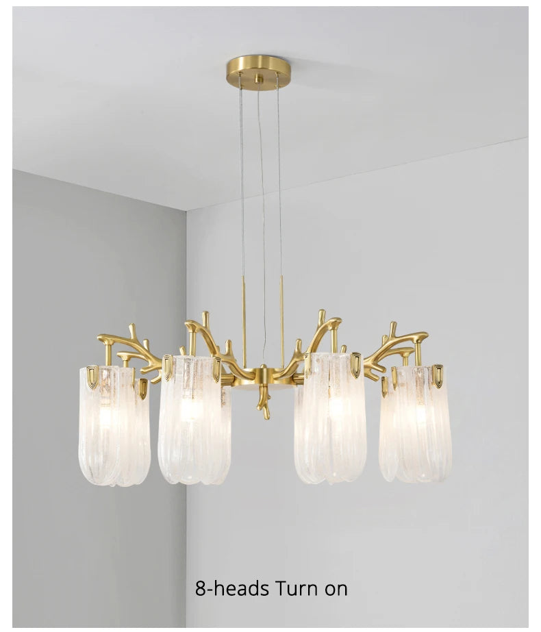 Luxury Villa Living Room Crystal Chandelier Home Indoor Lighting Decor Ceiling Chandelier Bedroom Study Crystal Light