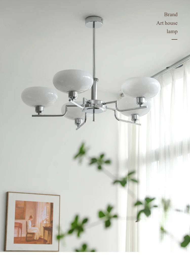 French Bauhaus Medieval Ceiling Lamp Creative Bedroom Chandelier for Study Room and Living Room Designer Retro Lamp