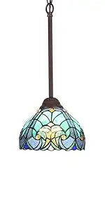 Antique Style Tall Standing Stained Glass Reading Floor Lamp - Luxurious Handcrafted Lighting for Cozy Spaces