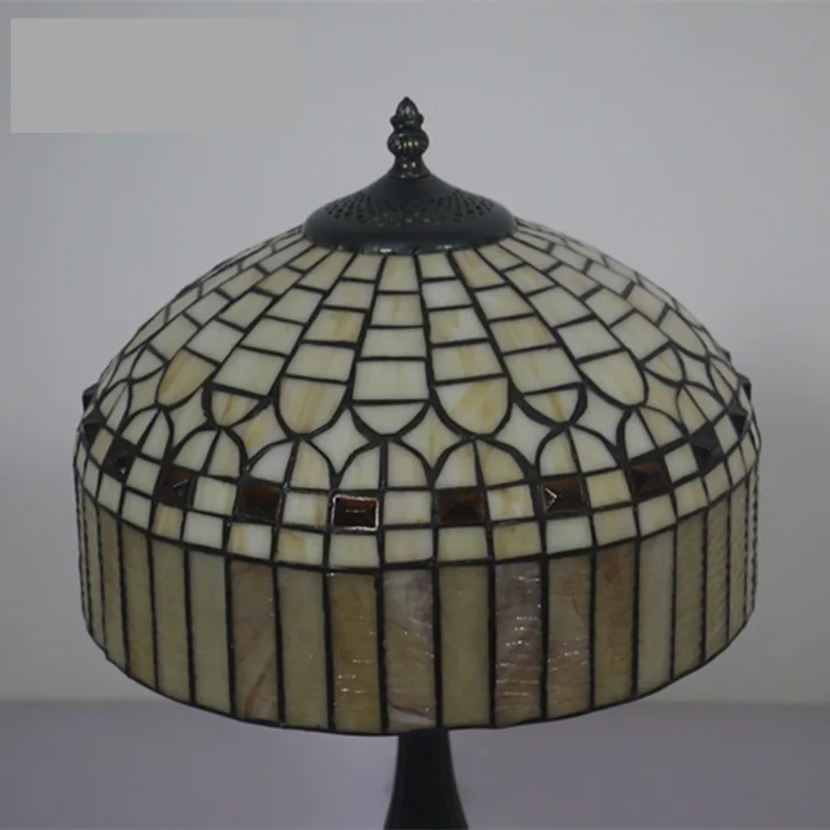 Elegant Yellow Tiffany Table Lamp with Crystal  Stained Glass Design - LED Bedside Light for Home Restaurant Bar