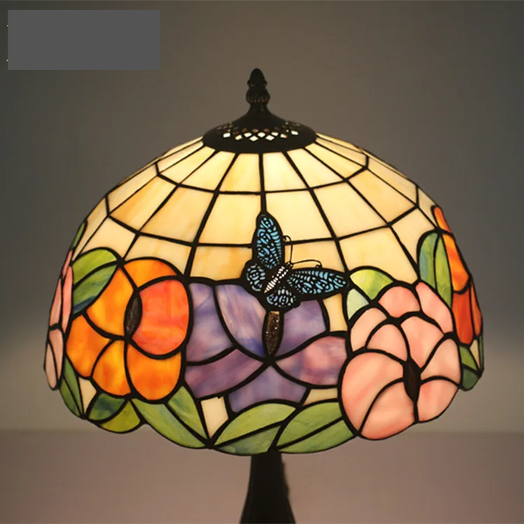 Elegant Butterfly Style Tiffany Table Lamp | Stained Glass LED Bedside Lamp for Home, Restaurant & Bar