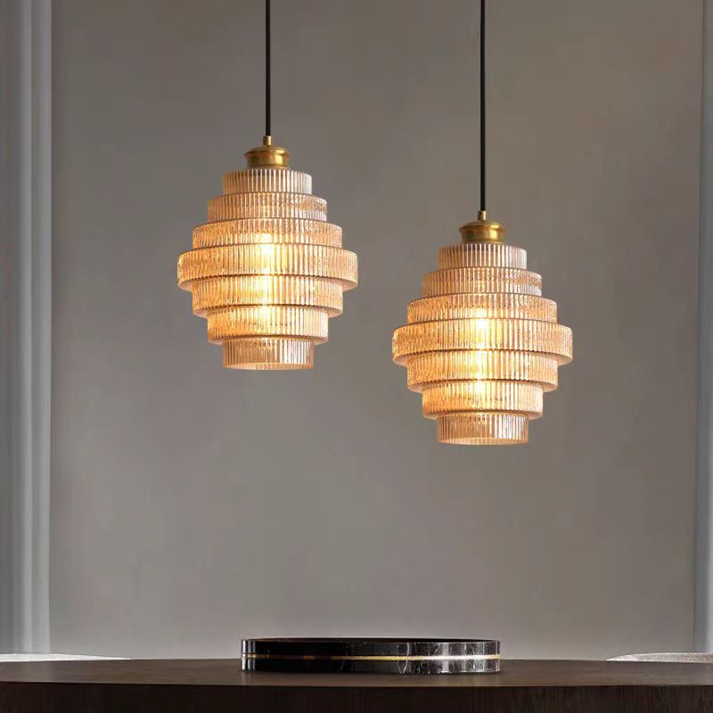Simple Glass Bedside Small Droplight