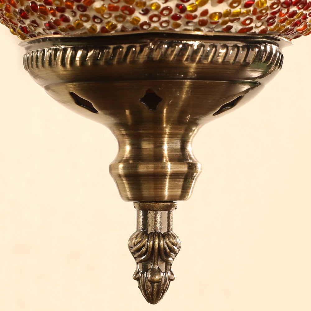 Local Stock, Aussie Seller - Mosaic Table Lamp Single Large Globes, Turkish Moroccan Style Multicolored Light