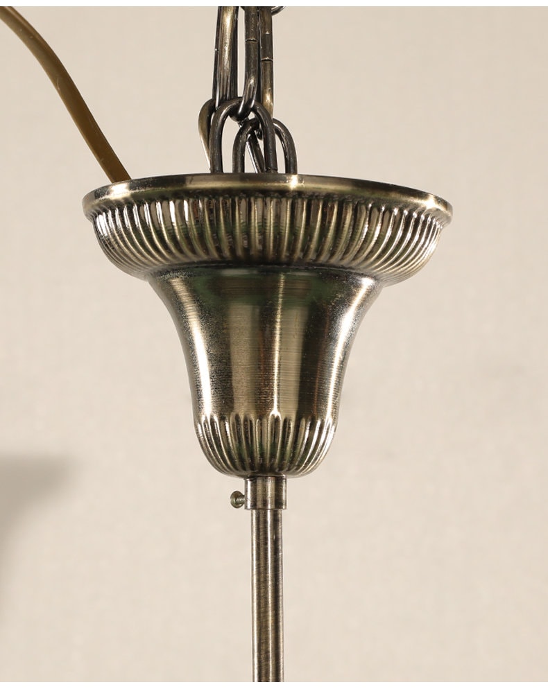 Chandelier Helical 7 Globes Turkish Moroccan Style Mosaic Multicolored Light