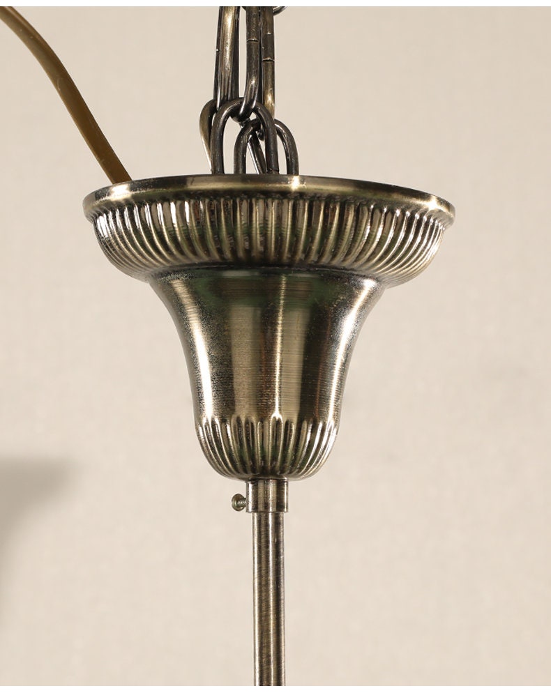 Chandelier Helical 9 Globes Turkish Moroccan Style Mosaic Multicolored Light