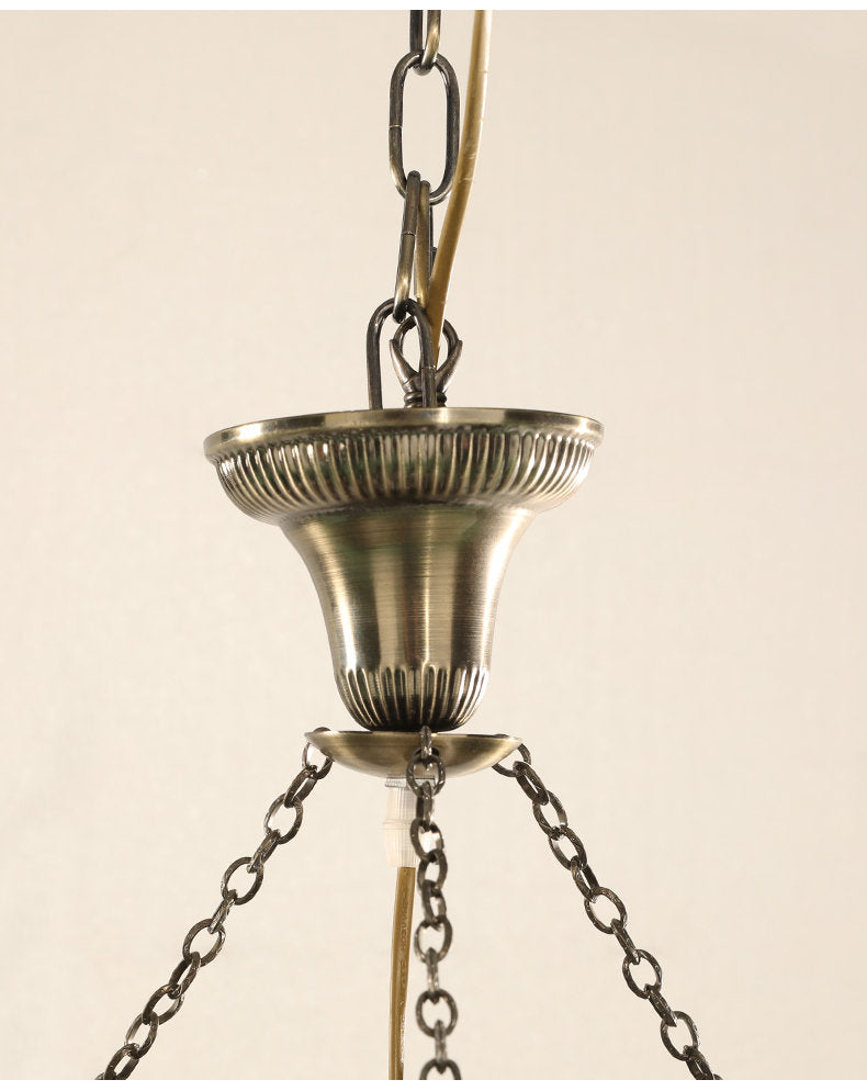 Chandelier Helical 5 Globes Turkish Moroccan Style Mosaic Multicolored Light