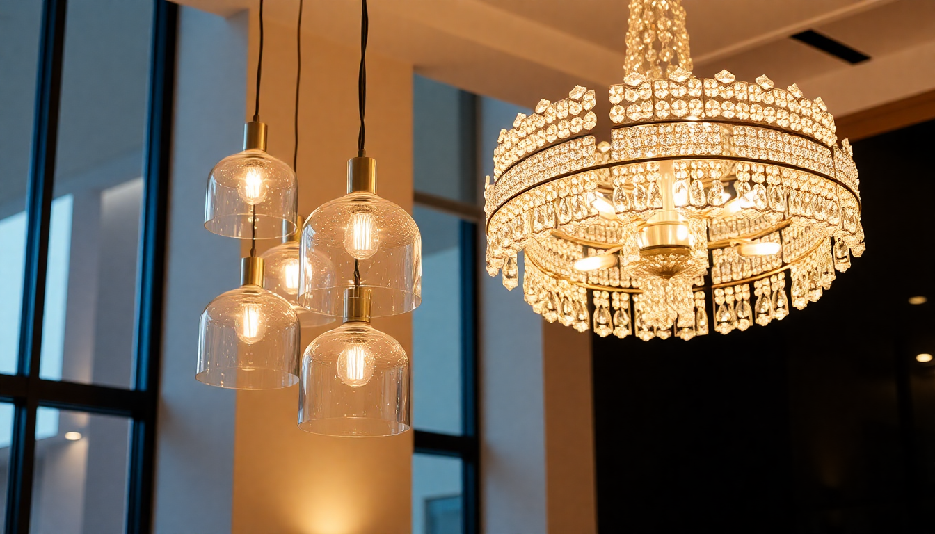 Mastering the Art of Layered Lighting: Creative Ideas for Styling Milk, Stained, and Blown Glass Pendant Lights with Crystal Chandeliers in Modern Interiors