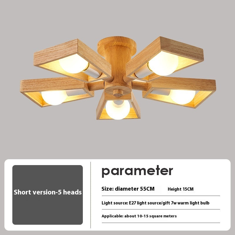 Japanese-style Solid Wood Lamp Restaurant Led Log Lamps