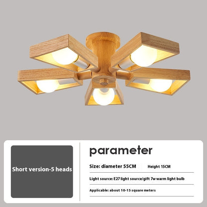 Japanese-style Solid Wood Lamp Restaurant Led Log Lamps