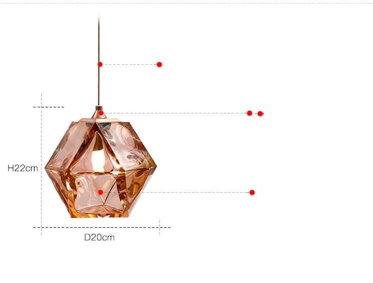 Glass Chandelier Living Room Dining Room Bar Art Bedside Bedroom Stairwell Personality Rubik&