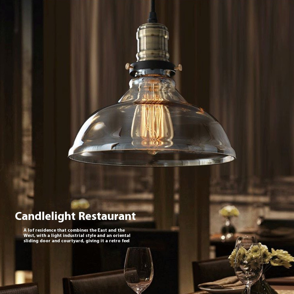 Stair Bar Single-head Droplight Simple Glass Lamp