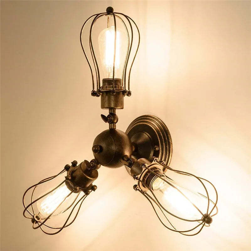 Retro Three Head Ceiling Lamp Bedroom Lamp In The Living Room