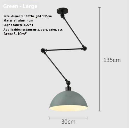 Simple And Adjustable Lamp Creative Dining Room Bedroom Collapsible Chandelier