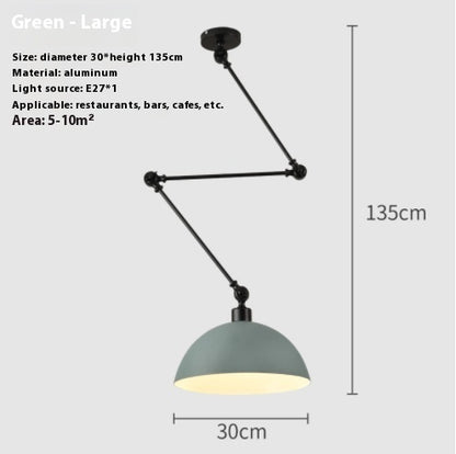 Simple And Adjustable Lamp Creative Dining Room Bedroom Collapsible Chandelier