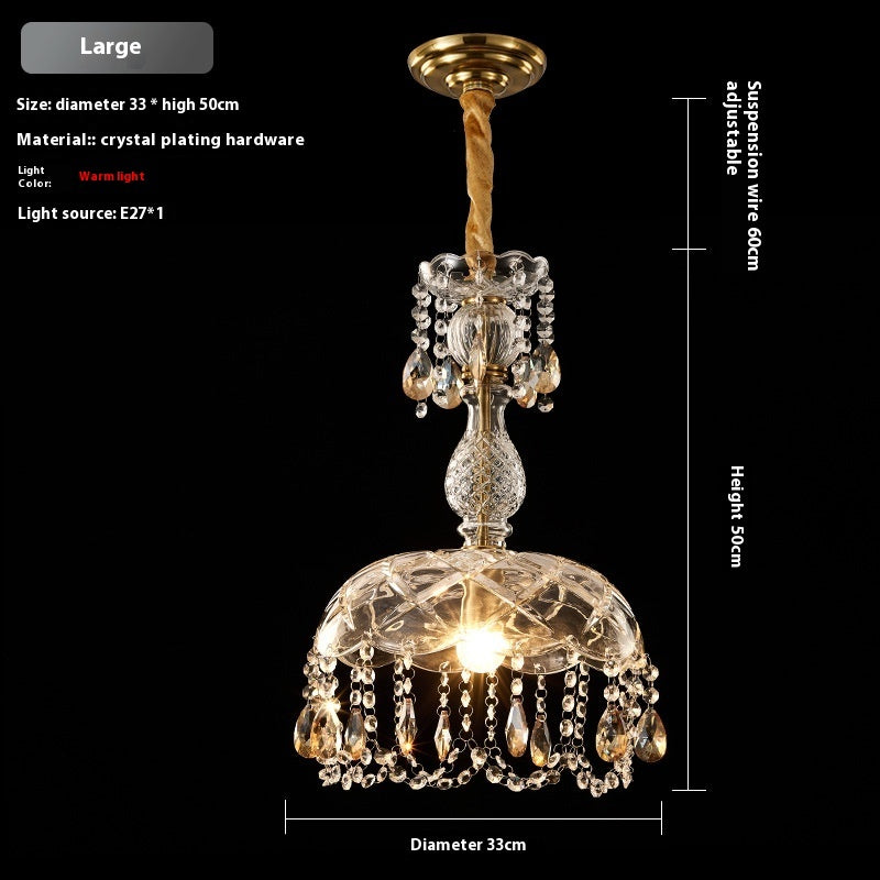 Bedroom Bedside Small Droplight Creative Crystal Hallway Corridor Lighting
